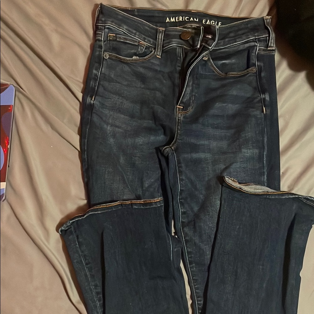 American Eagle Outfitters Women's Dark Blue Jeans